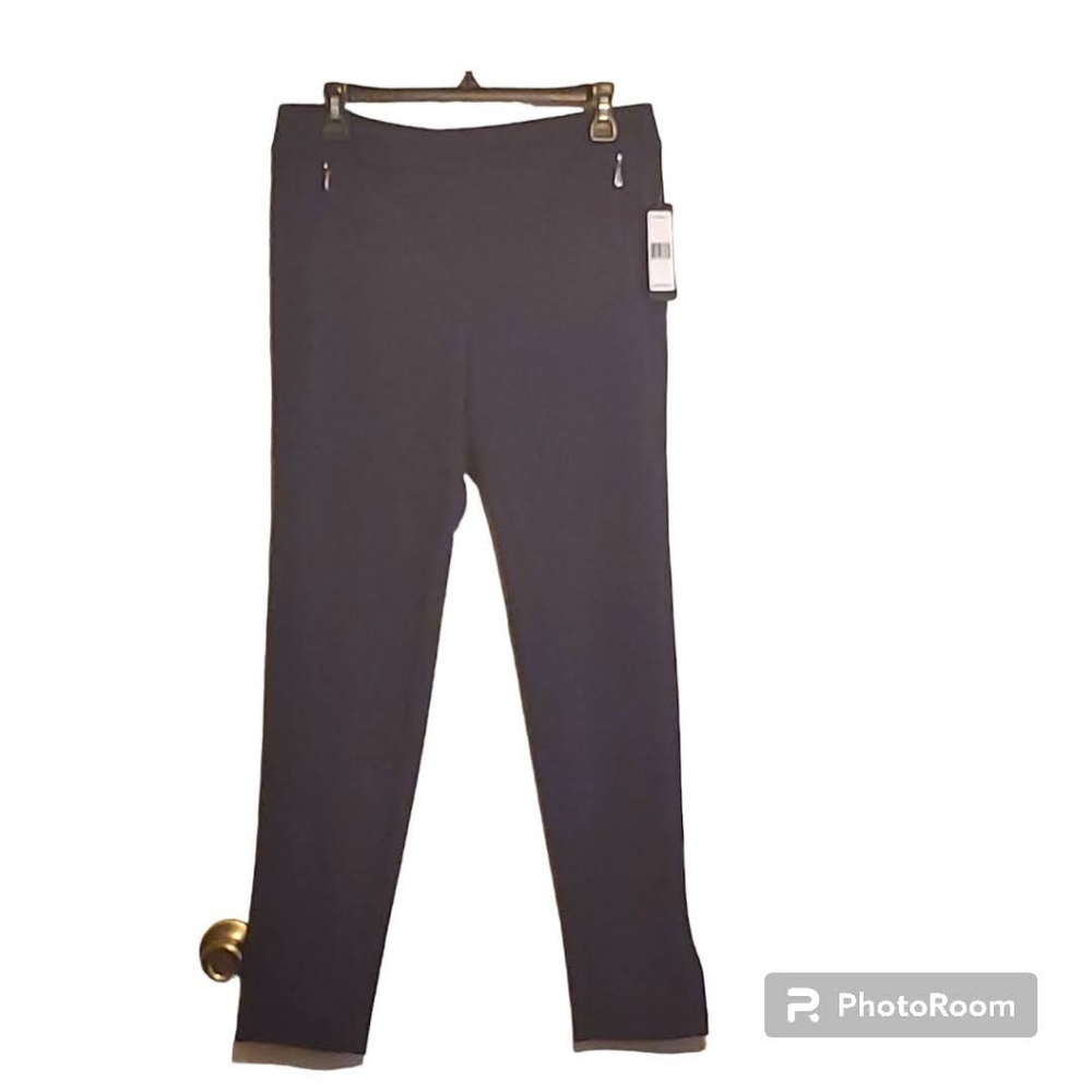SOHO Apparel Ltd Womens Elastic Waist Pull On Stretch Black Pants Size M